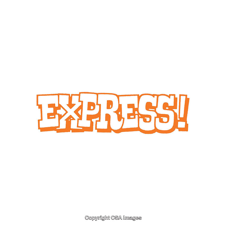 Bold Orange Express Typography on a Clean White Background
