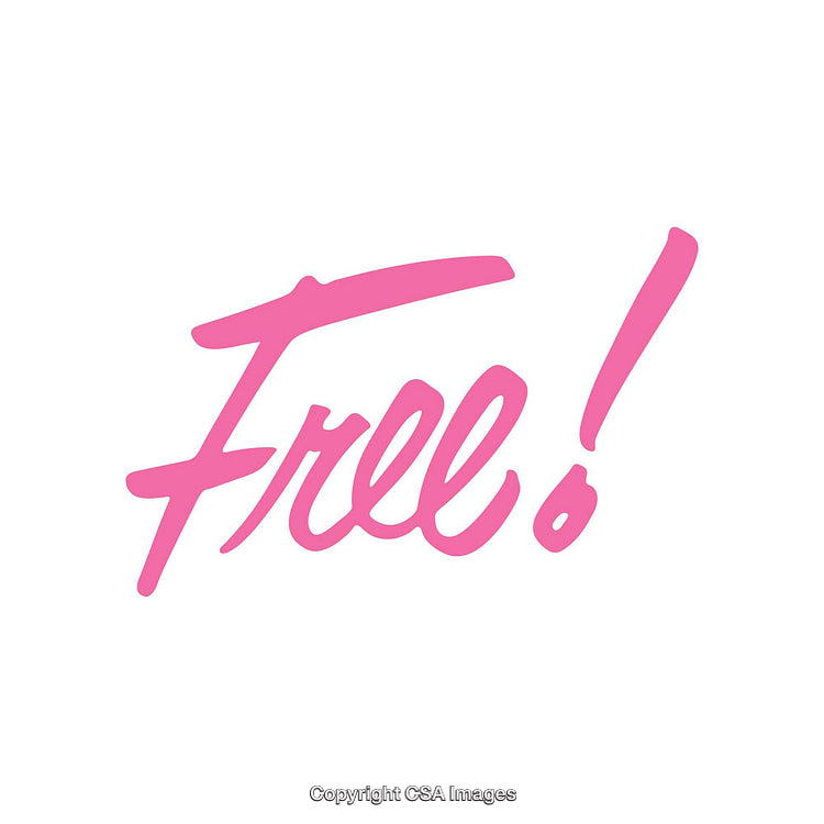 Vibrant Pink Typography Design on a White Background