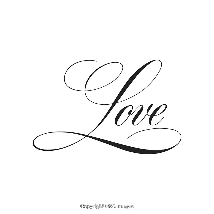 Elegant Calligraphy Design Featuring the Word Love in Decorative Style