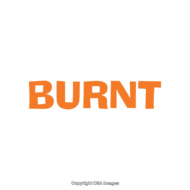 Burnt Themed Text Design in Bold Orange Lettering
