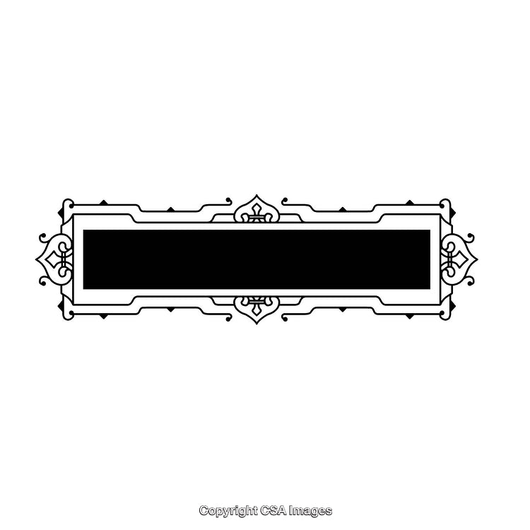 Elegant Black and White Decorative Border with Intricate Design