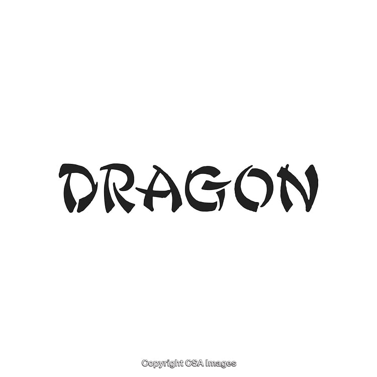 Artistic Dragon Text with Unique Calligraphy Effect