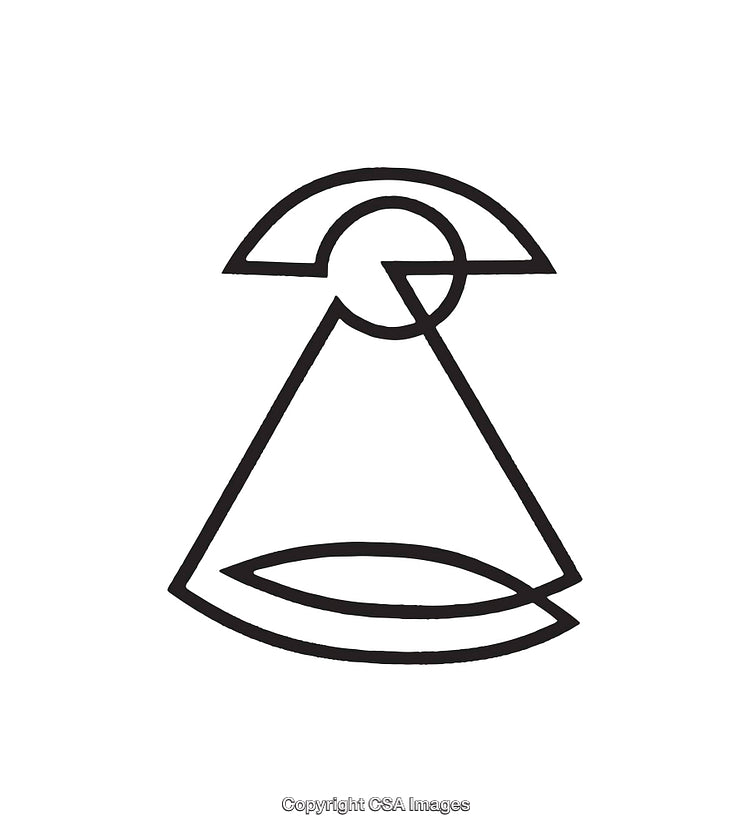 Minimalistic Black and White Geometric Outline Icon Design