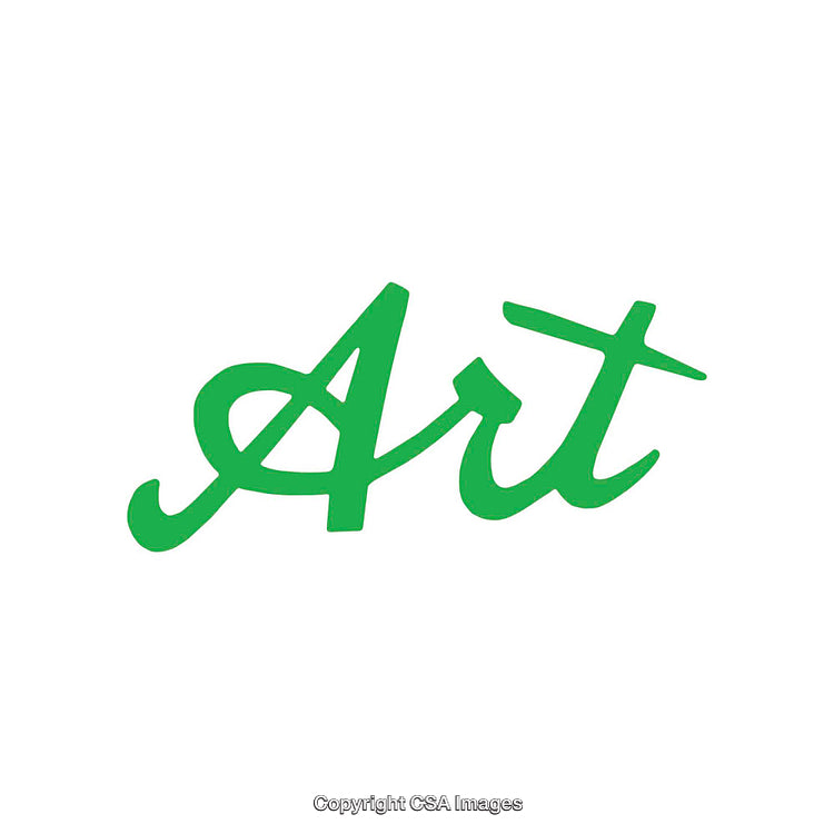 Green Artistic Font Reading 'Art' on White Background