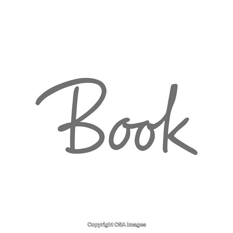 Stylish Handwritten Word 'Book' in Gray Against a White Background