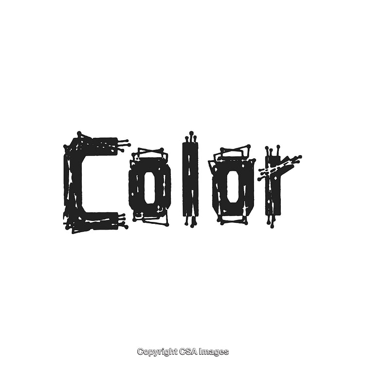 Abstract Black Text Design Representing the Word 'Color' in Artistic Typeface