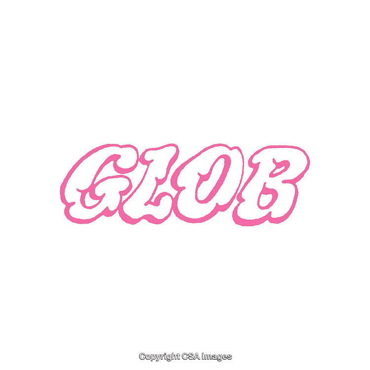 Pink Bubble Font Word Art on White Background