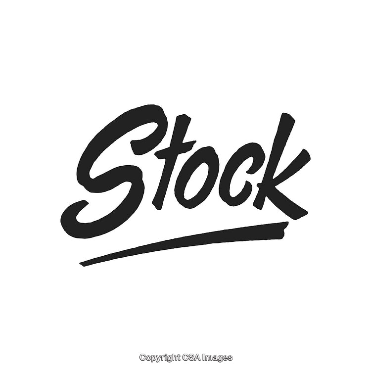 Handwritten Typography Featuring the Word Stock in Black on White Background
