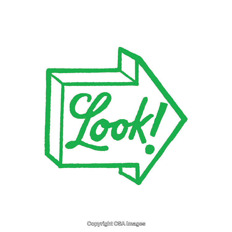 Green Arrow Design with Handwritten Look Word in Bold Styling