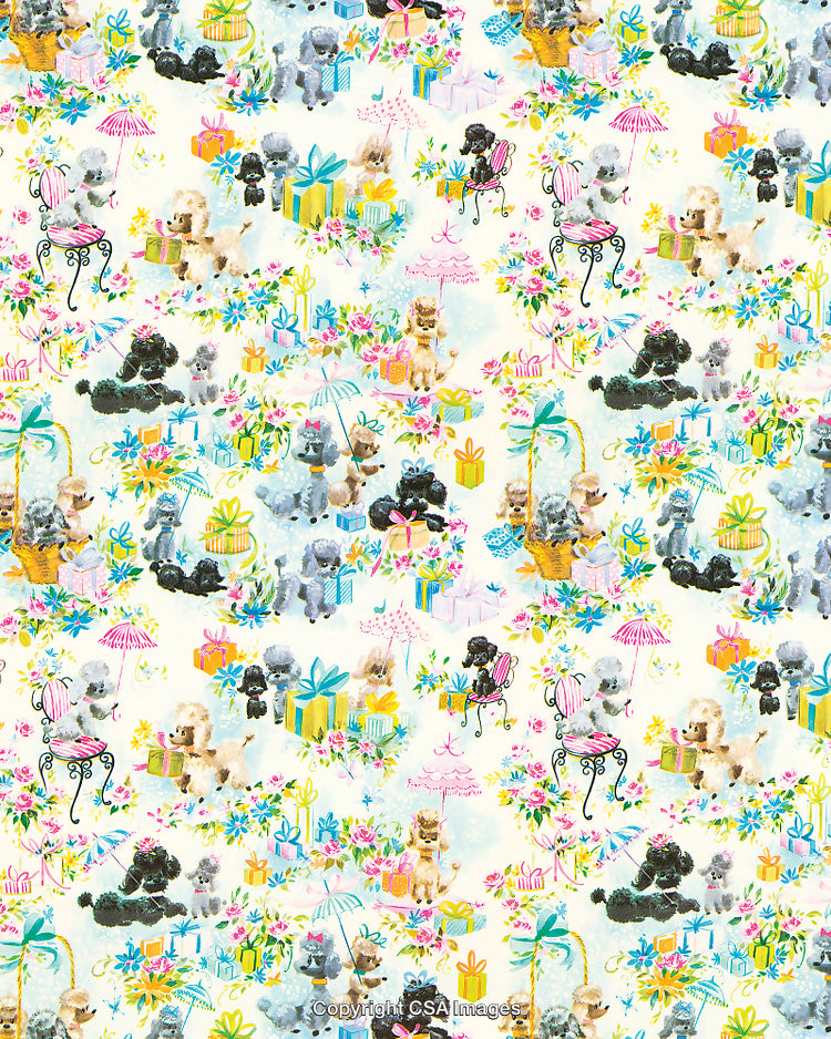 Poodle and Presents Pattern