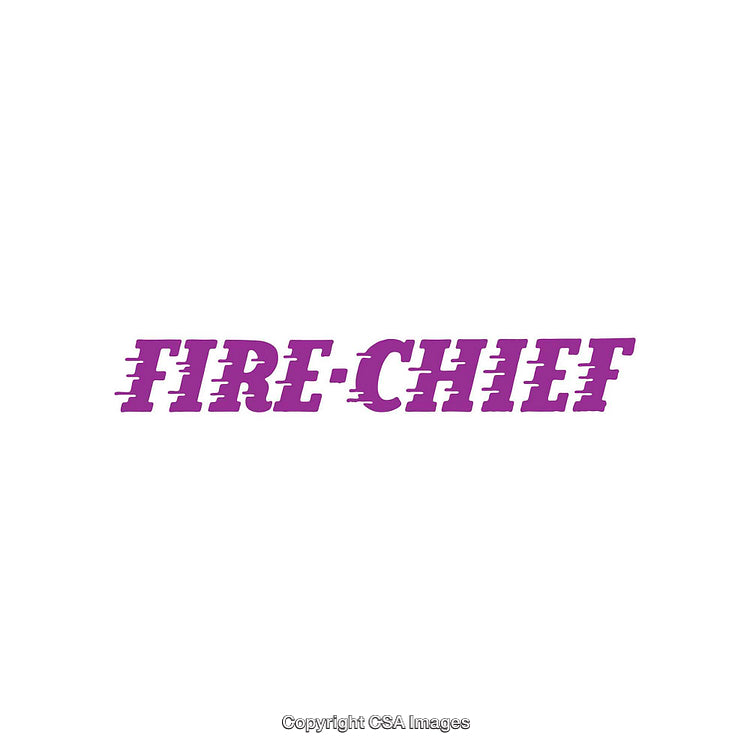 Vibrant Purple Text Reading Fire-Chief on a White Background