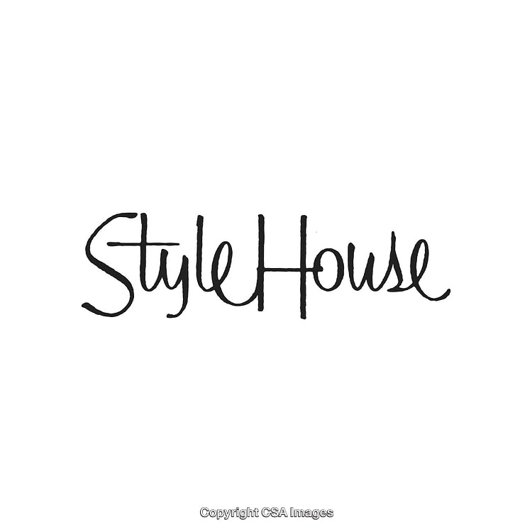 Elegant Handwritten Style House Logo in Minimalist Black and White Design