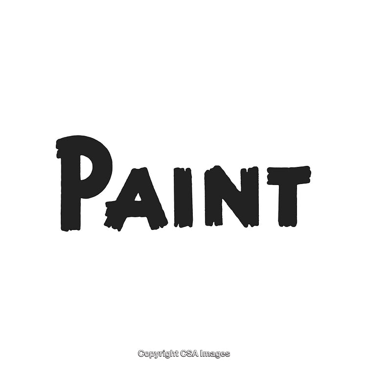 Bold Text Typography Featuring the Word 'Paint' on a White Background