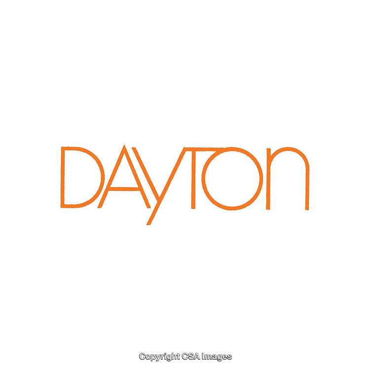 Minimalistic Orange Wordmark Design Featuring 'DAYTON' in Bold Font