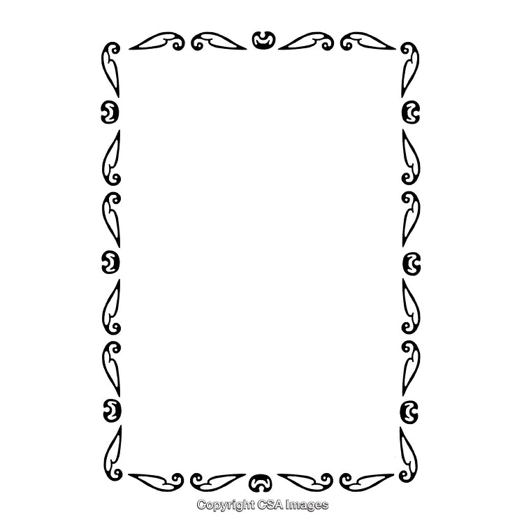 Elegant Black and White Ornate Decorative Border Design