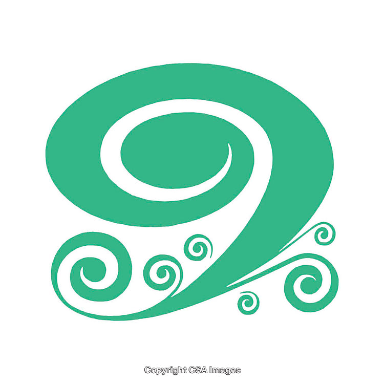 Abstract Green Swirl Design with Decorative Spiral Patterns