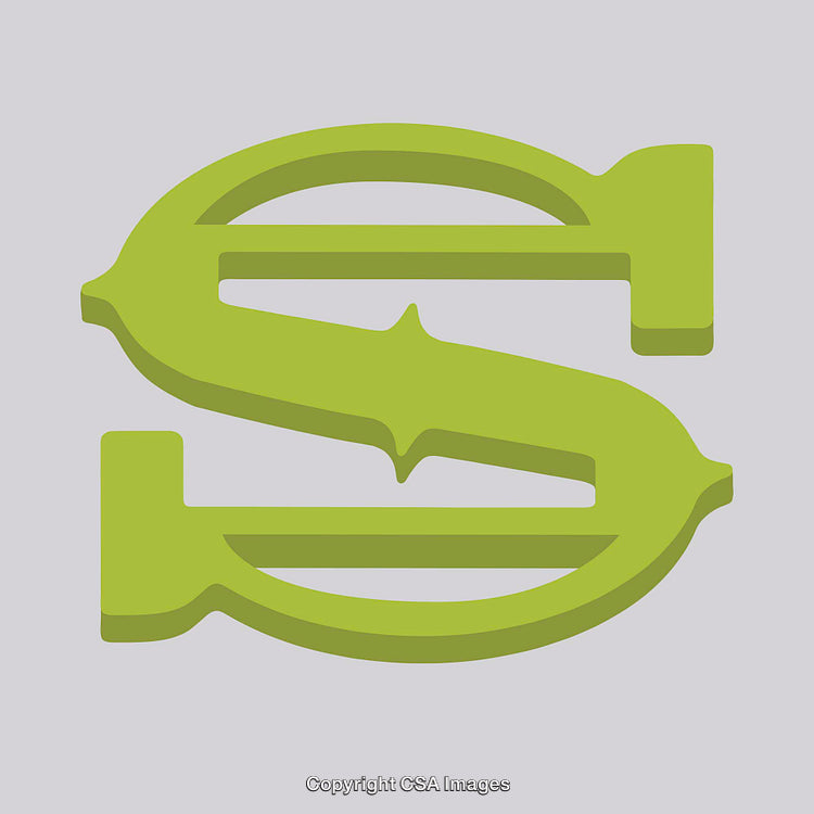 Creative Green Letter S Illustration With Bold 3D Design Elements