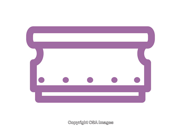 Purple Decorative Icon Representing an Ornamental Box in Minimalist Style