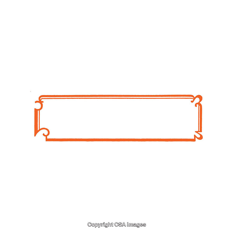 Elegant Orange Border Design with Decorative Vintage Frame Elements