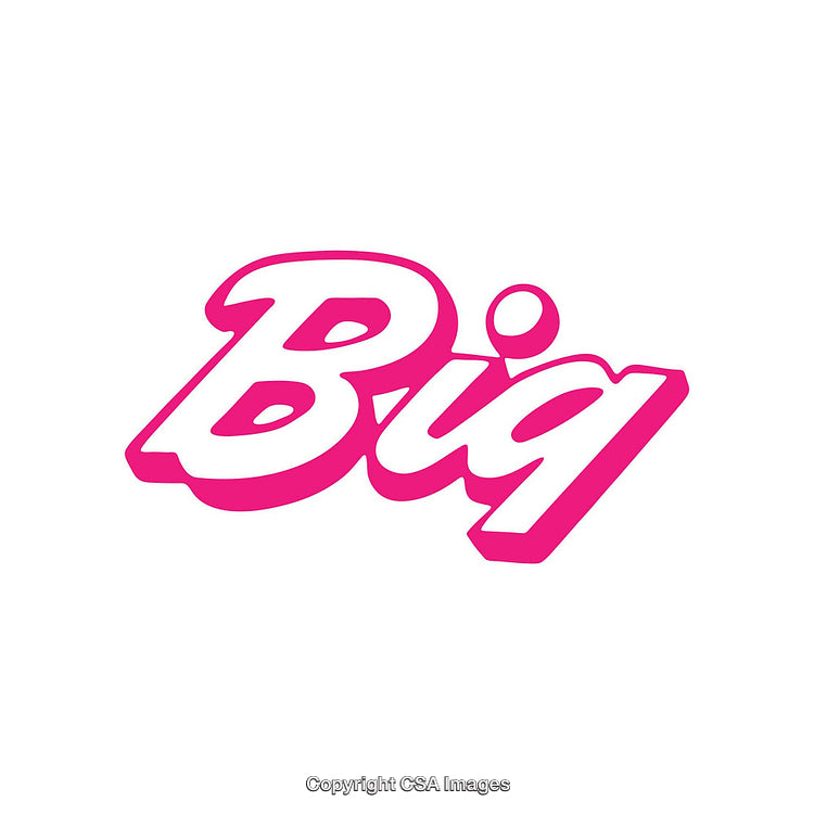 Pink Bold Text Design with Dynamic Styling on White Background