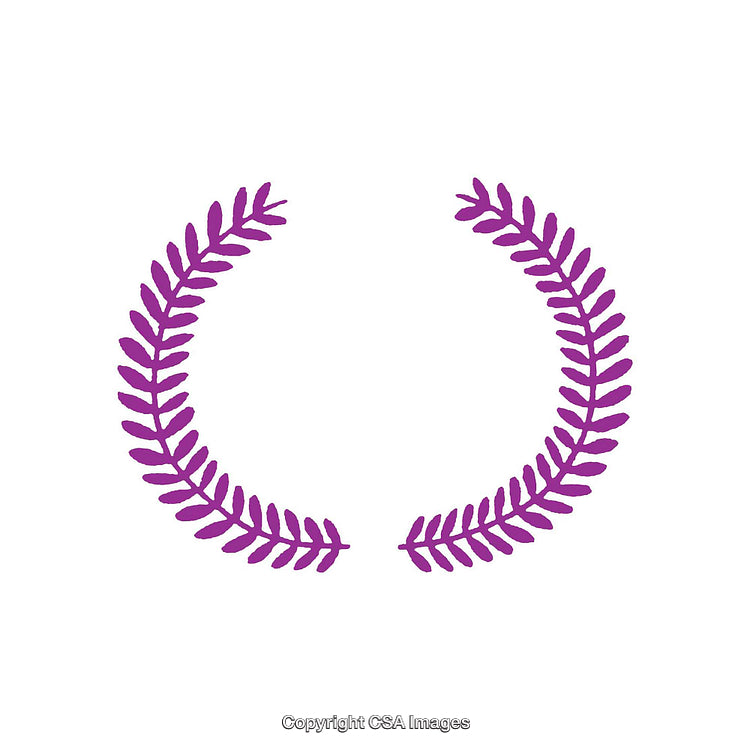 Purple Laurel Wreath Illustration Symbolizing Achievement and Honorable Recognition