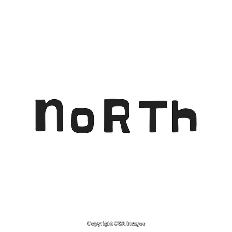 Stylized Text Logo of the Word 'North' in a Creative Typography Design