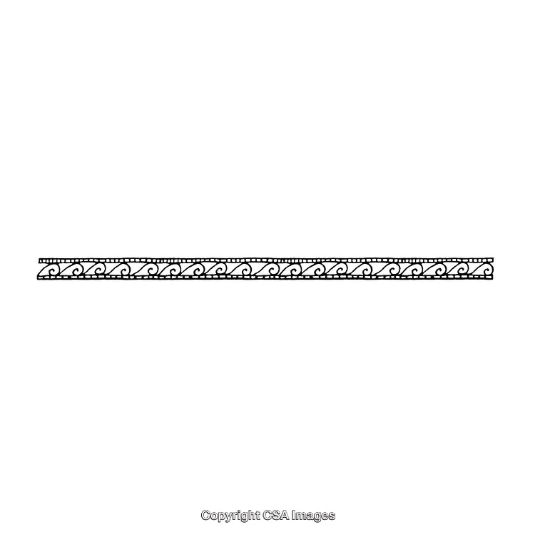 Minimalist Black And White Decorative Border on White Background