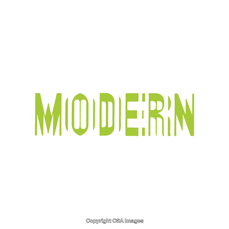 Bold Modern Typography Design with Green Stylized Lettering on White Background