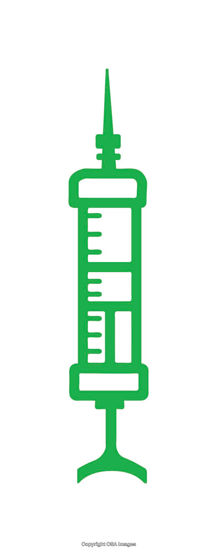Green Syringe Icon for Medical and Healthcare Uses in Vector Format