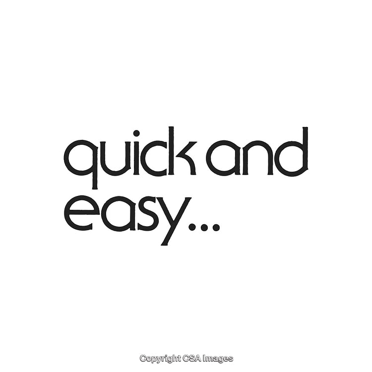Quick and Easy Text Illustration with Minimal Design on White Background