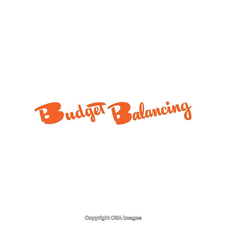 Playful Orange Typography Design Showcasing Budget Balancing Theme