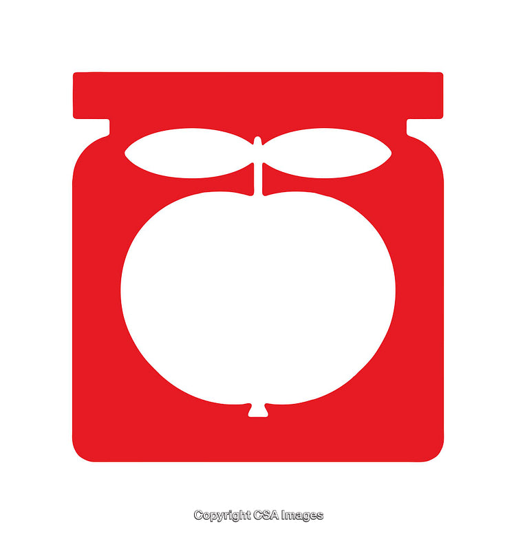 Minimalistic Red Tomato-Inspired Food Jar Icon On White Background