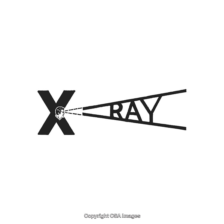 Creative X-Ray Illustration Depicting Vision and Insightful Connections in Monochrome