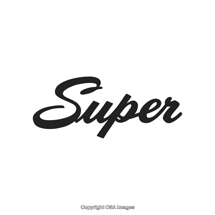 Stylish Black Super Typography on a Minimal White Background