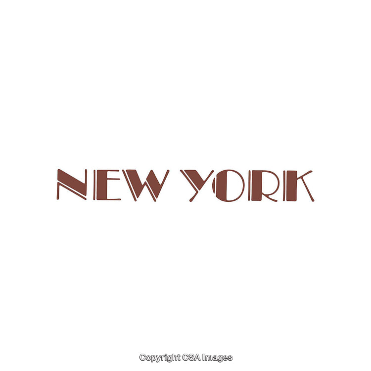 Stylized Typography Design Featuring New York in Artistic Font Style