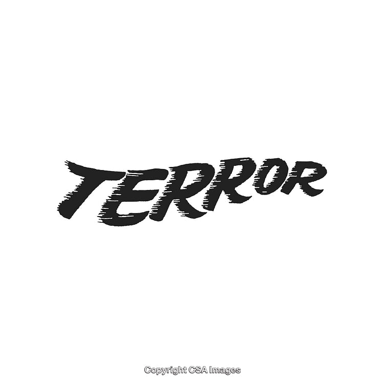 Stylized Typography Featuring Word 'Terror' With Bold Black Lettering