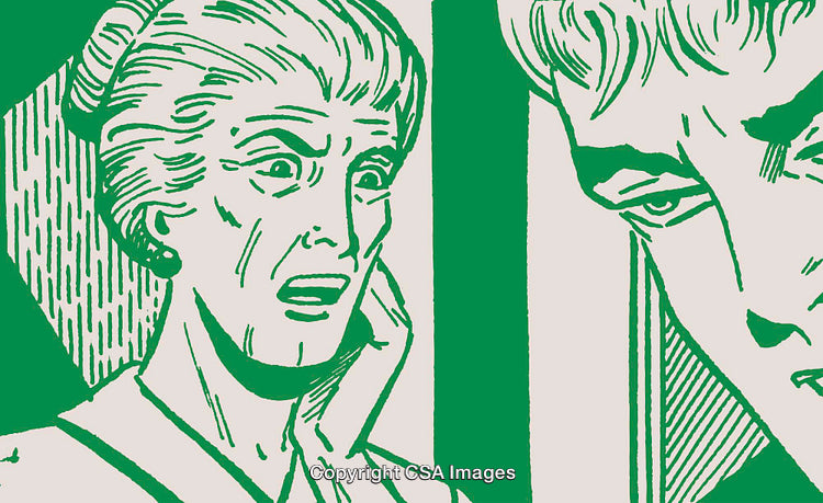 Illustration of Emotional Expression in Dramatic Comic Style Artwork