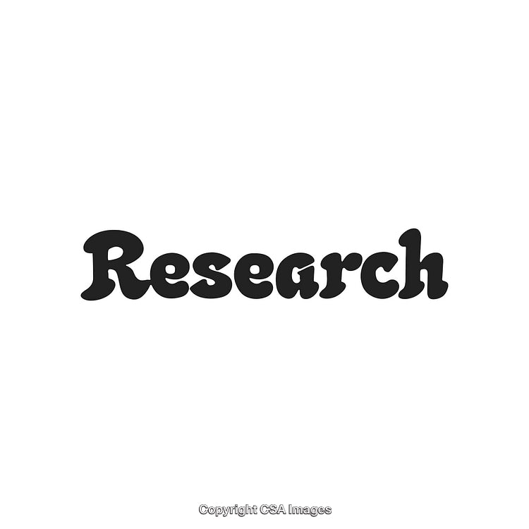 Black Text Displaying the Word Research on a White Background
