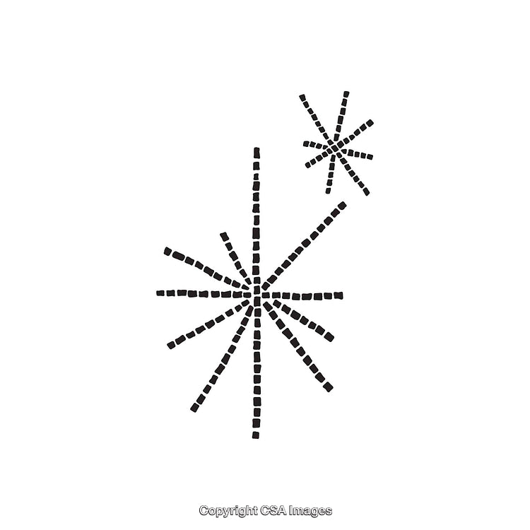 Minimalist Black and White Stylish Dingbat Starburst Design
