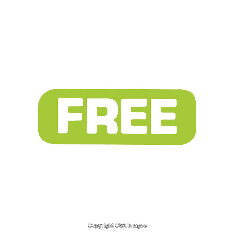 Bright Green Button with Bold White Text Stating 'Free'