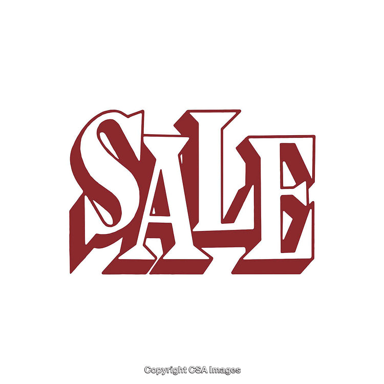 Bold Red and White Sale Text Design for Retail Promotions