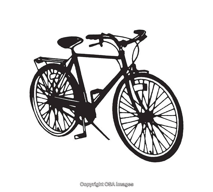 Black and White Bicycle Illustration Perfect for Creative Projects