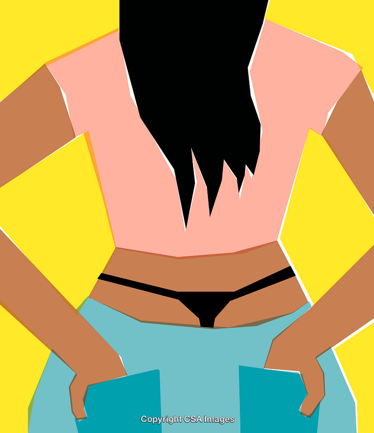 Abstract Illustration of Person Wearing Bright Clothes with Minimalist Style