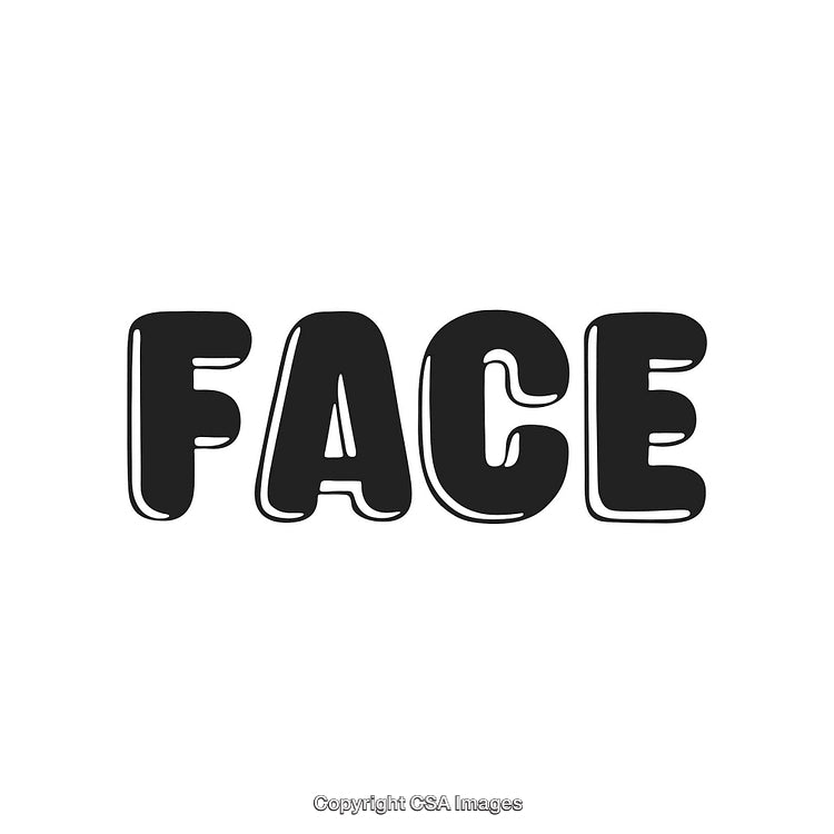 Bold Black Text Displaying the Word 'Face' on a White Background