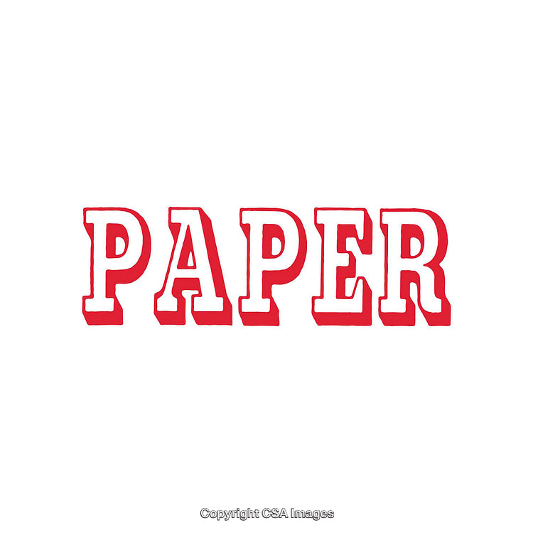Bold Red Typography Displaying the Word 'Paper' on White Background