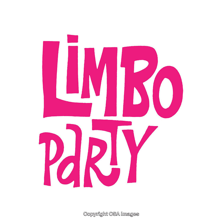 Bright Pink Typography Artwork Featuring Limbo Party Text