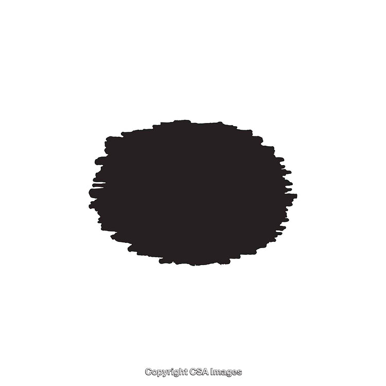 Abstract Black Ink Shape on White Background Illustrating Simplicity and Style