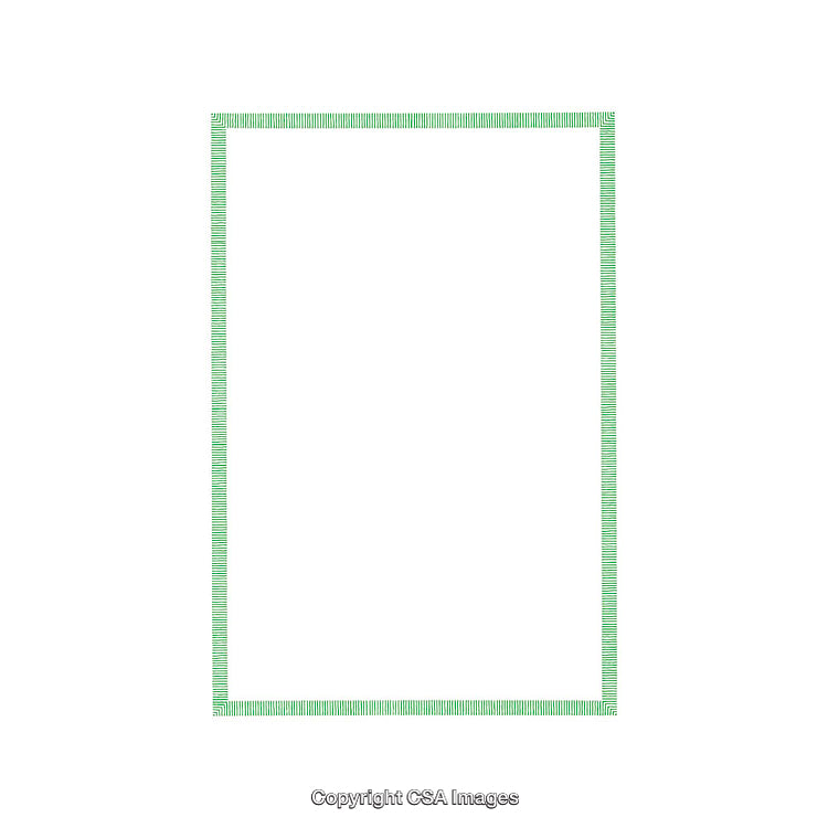 Green Lined Minimalistic Border on a White Background for Design Use