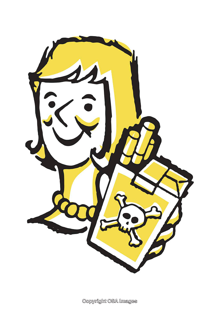 Playful Cartoon Design of a Person Holding a Danger-Highlighted Object