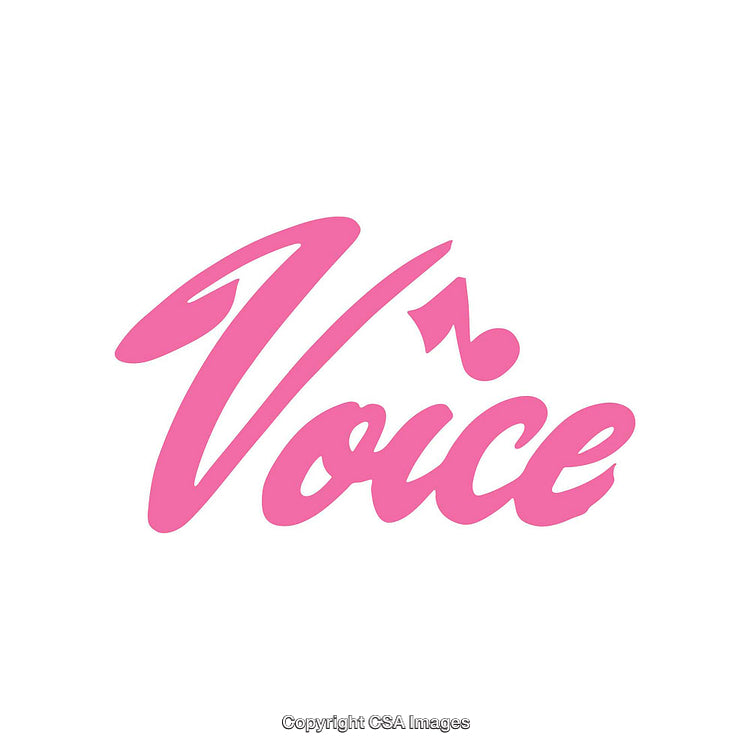 Elegant Pink Typography Design With a Musical Note Symbol Representation
